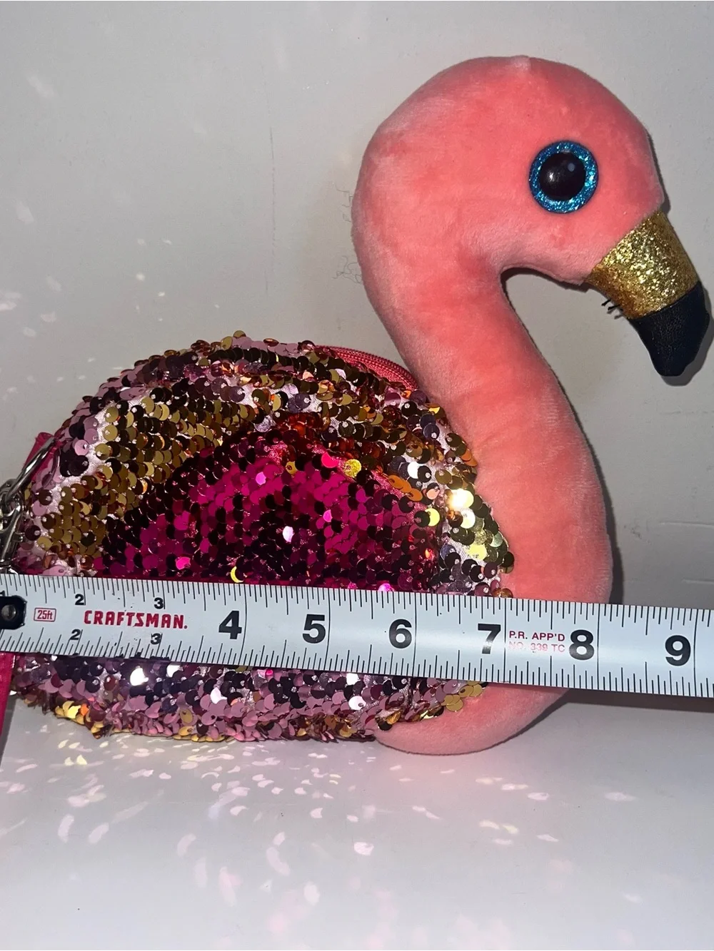 Ty Pink Sequin Flamingo Kids Crossbody Bag
